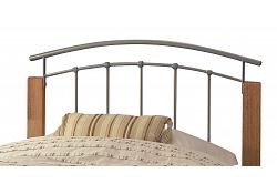 3ft Standard Single Silver Grey Metal & Wood Bed Frame 3
